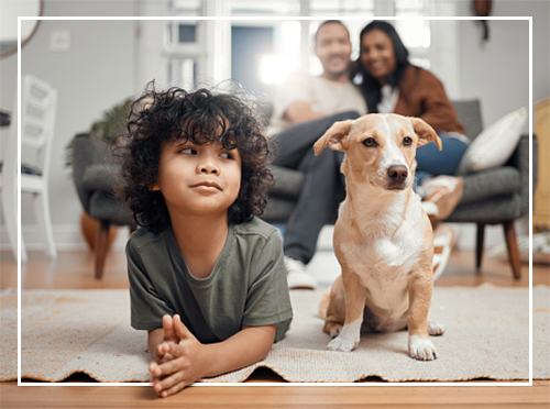 Young Child with Dog